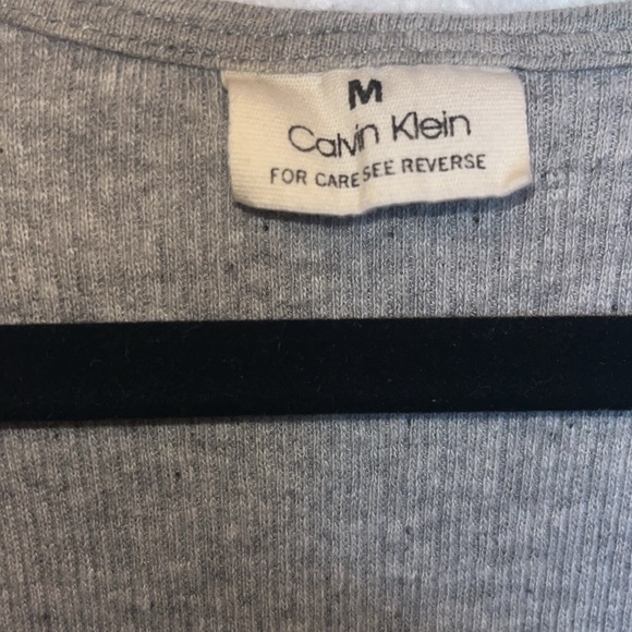 Calvin Klein Vintage 1980s Gray Ribbed Tank Top - Picture 2 of 4